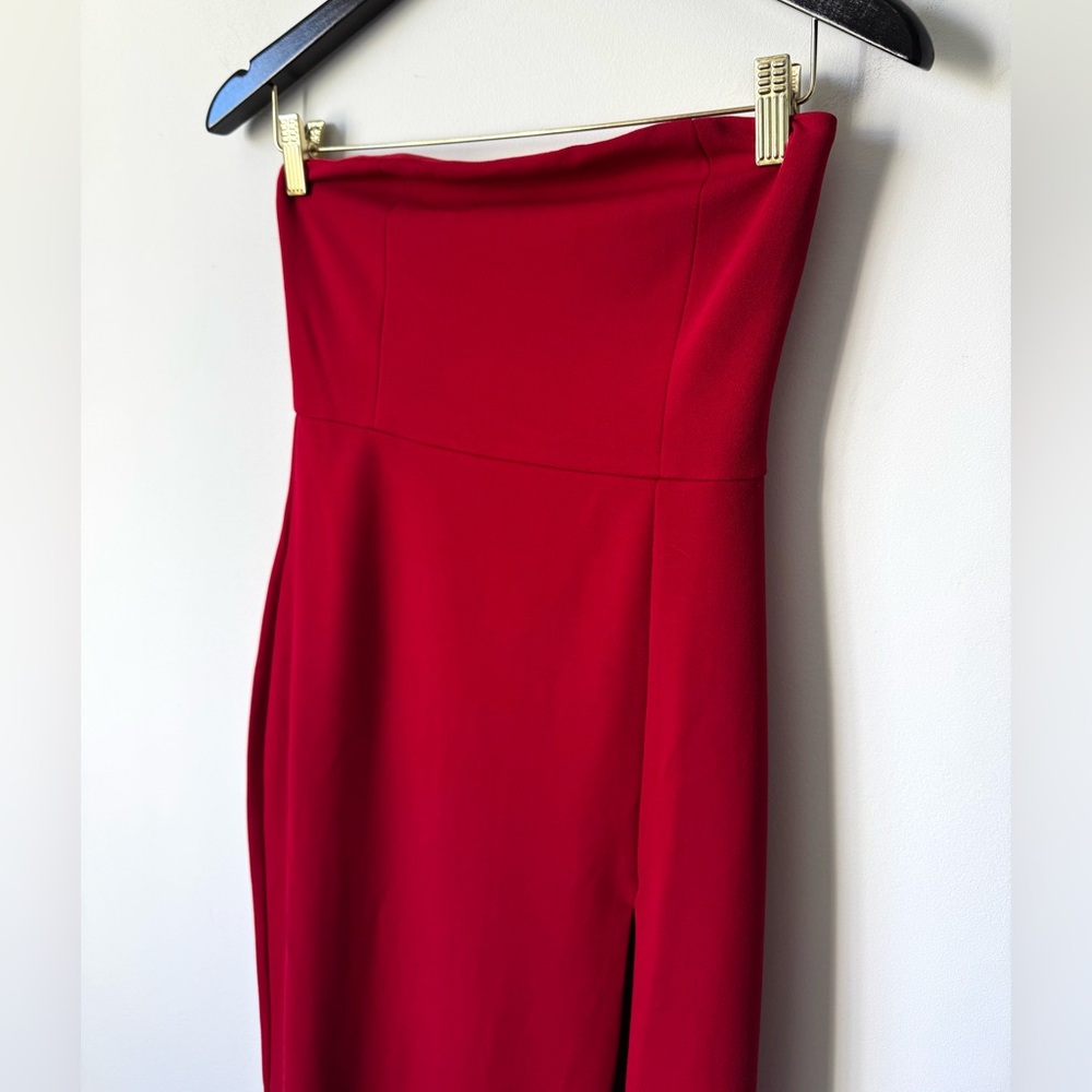 Meshki Rachel Maxi Split Front Dress Red - Size M - Picture 8 of 15